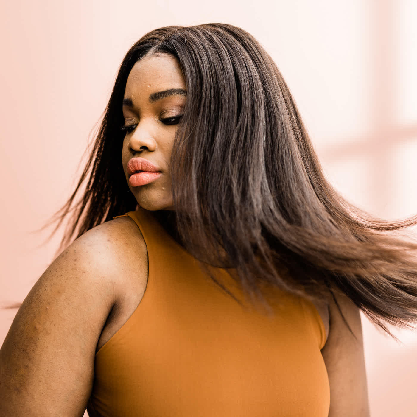 Image of Finished look using Paddle Brush